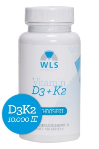WLS Vitamin D3 + K2-MK7, 10.000 IE + 200 mcg