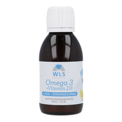 WLS vegan Omega 3 + Vitamin D3 flüssig - Zitrone