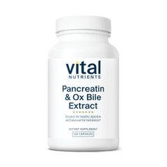 Vital Nutrients pancreatin and ox bile extract capsules