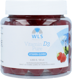 WLS Vitamin D Gummies, 4000 IU, 100 mcg, 60 pieces