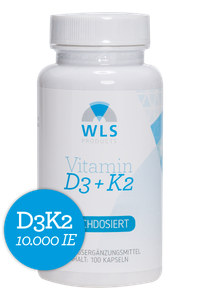WLS Vitamin D3+K2-MK7 Pure, 10.000 IE + 200 mcg